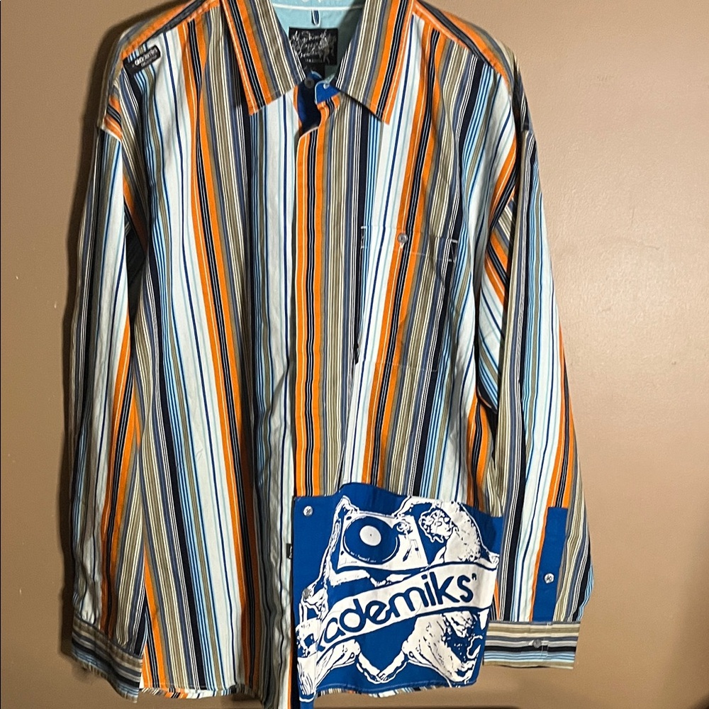 😄Vintage unisex Akademiks dress shirt rare gem